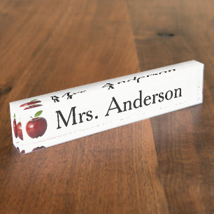 Het Naambord van de Leraar van Apple voor bureau