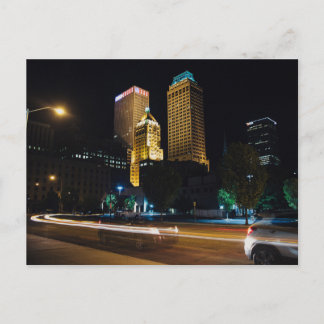 Het Nacht-leven in het centrum (Tulsa, OK) Briefkaart