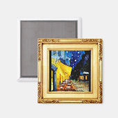 Het nachtcafé, Van Gogh, kunst, magneet (Voorkant / Achterkant)