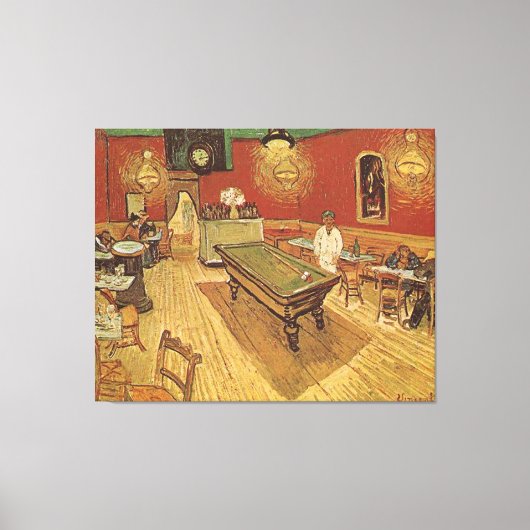 Het Nachtcafé ~ Vincent van Gogh Canvas Afdruk (Voorkant)