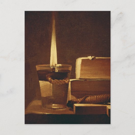 Het nachtlicht, 1630-35 briefkaart (Voorkant)