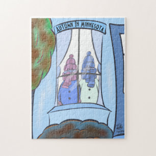 Het najaar in Minnesota Jigzaag Puzzle Legpuzzel
