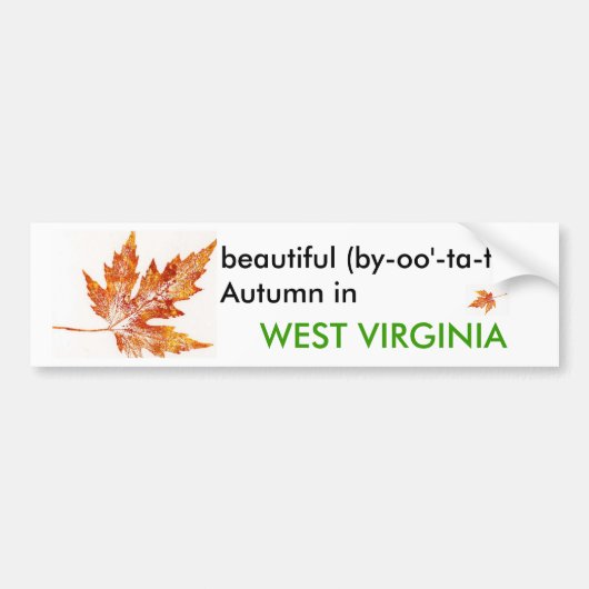 Het najaar van de Bumpersticker in West Virginia (Voorkant)