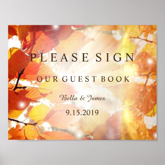 Het najaar van de herfst wordt het gastboekje van  poster (Voorkant)
