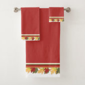 Het najaar verlaat de kleerset van het grensbad bad handdoek (Insitu)