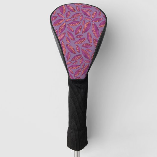 Het najaar verlaten Paarse Golfhoofd Hoesje Golfheadcover (Voorkant)