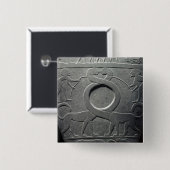 Het Narmer Palet Vierkante Button 5,1 Cm (Voorkant /achterkant)