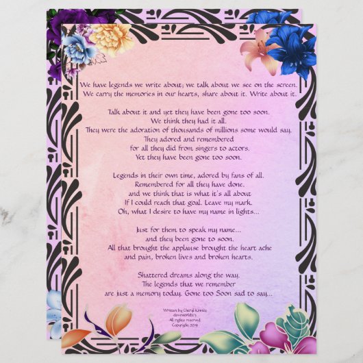 Het Narrow Road Writing Personalized Paper (Voorkant / Achterkant)