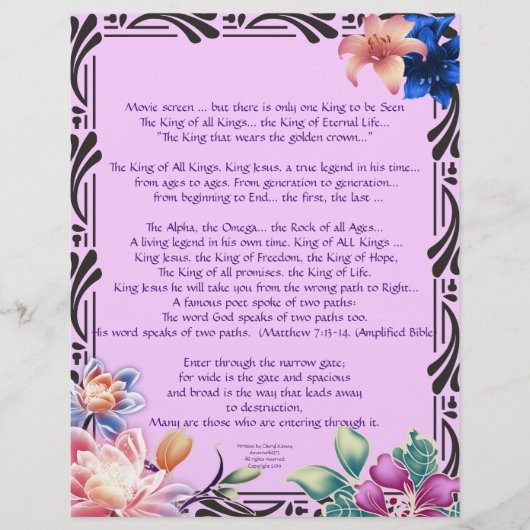 Het Narrow Road Writing Personalized Paper (Voorkant)