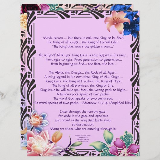 Het Narrow Road Writing Personalized Paper (Voorkant / Achterkant)