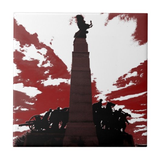 Het nationaal oorlogsimonaal tegeltje (Voorkant)