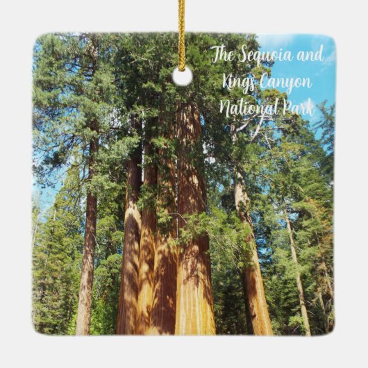 Het nationaal park Sequoia and Kings Canyon Keramisch Ornament (Achterkant)