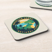 Het Nationaal Park van de Amerikaanse Samoa Bier Onderzetter (Linkerzijde)