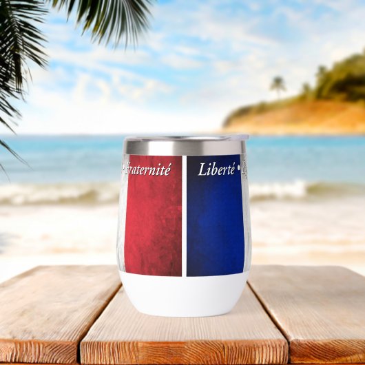 Het nationale motto van Frankrijk Waterfles (Strand)