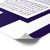 Het Nautical Anchor Navy Stripe Wedding Collectie Poster (Hoek)