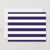 Het Nautical Anchor Navy Stripe Wedding Collectie Save The Date (Achterkant)
