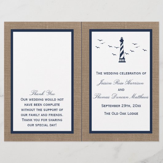 Het Nautical Lighthouse Burlap Wedding Collectie (Voorkant)