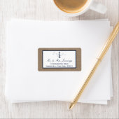 Het Nautical Lighthouse Burlap Wedding Collectie Etiket (Insitu)