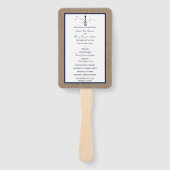 Het Nautical Lighthouse Burlap Wedding Collectie Handwaaier (Voorkant)