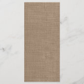 Het Nautical Lighthouse Burlap Wedding Collectie Menu (Achterkant)