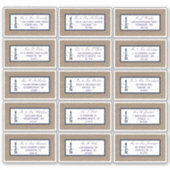 Het Nautical Lighthouse Burlap Wedding Collectie Sticker (Voorkant)