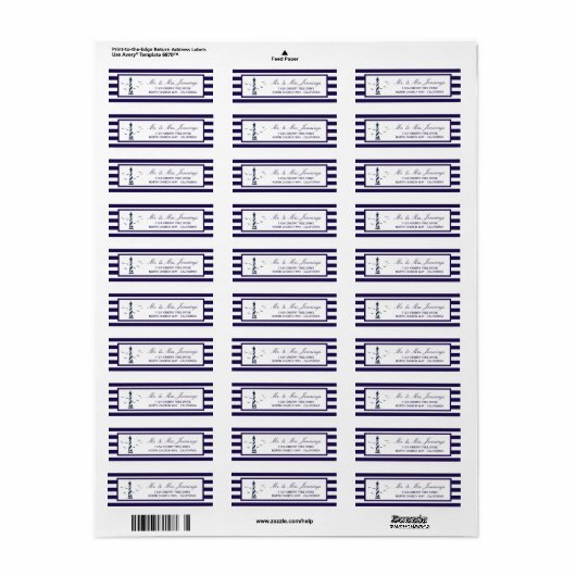 Het Nautical Lighthouse Wedding Collectie Etiket (Full Sheet)