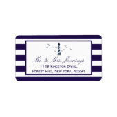 Het Nautical Lighthouse Wedding Collectie Etiket (Voorkant)
