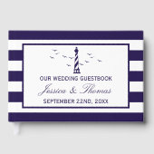 Het Nautical Lighthouse Wedding Collectie Gastenboek (Voorkant)