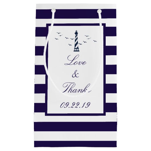 Het Nautical Lighthouse Wedding Collectie Klein Cadeauzakje (Voorkant)