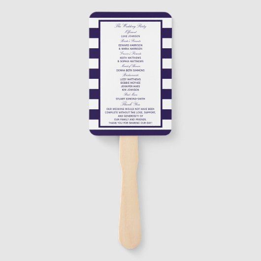 Het Nautical Lighthouse Wedding Collectie Programm Handwaaier (Achterkant)