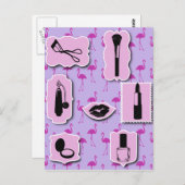 Het Necessies Cosmetic Logo Pattern Briefkaart (Voorkant / Achterkant)