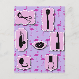 Het Necessies Cosmetic Logo Pattern Briefkaart