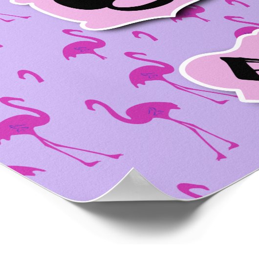 Het Necessies Cosmetic Logo Pattern Poster (Hoek)