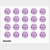 Het Necessies Cosmetic Logo Pattern Ronde Sticker (Vel)