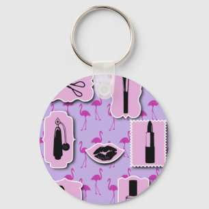 Het Necessies Cosmetic Logo Pattern Sleutelhanger