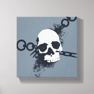 Het Necrocer Skull-symbool Canvas Afdruk