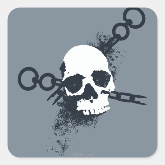 Het Necrocer Skull-symbool Vierkante Sticker (Voorkant)