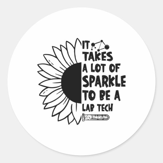 Het neemt een hoop spleetlaboratoriumlaboratorium ronde sticker (Voorkant)