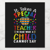 Het neemt een speciale leraar aan wijn etiket (Enkel label)