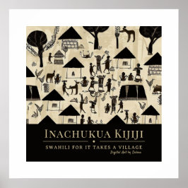 Het neemt een Village - Tribal African Heritage Li Poster