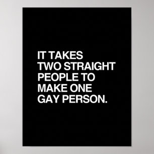 HET NEEMT TWEE RECHTSTREEKSE MENSEN OM ÉÉN SPEELJE POSTER