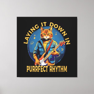 Het neerleggen in perfect ritme canvas afdruk