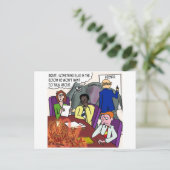 Het negeren van de olifant en het vuur op de confe briefkaart (Staand voorkant)