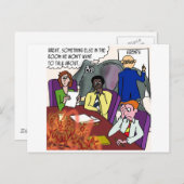 Het negeren van de olifant en het vuur op de confe briefkaart (Voorkant / Achterkant)