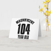 HET NEIGENDE DESIGN VAN DE VERJAARDAG VAN 104 KAART (Gele Bloem)