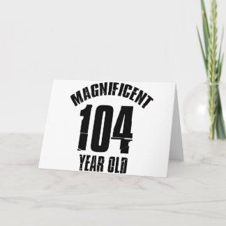 HET NEIGENDE DESIGN VAN DE VERJAARDAG VAN 104 KAART