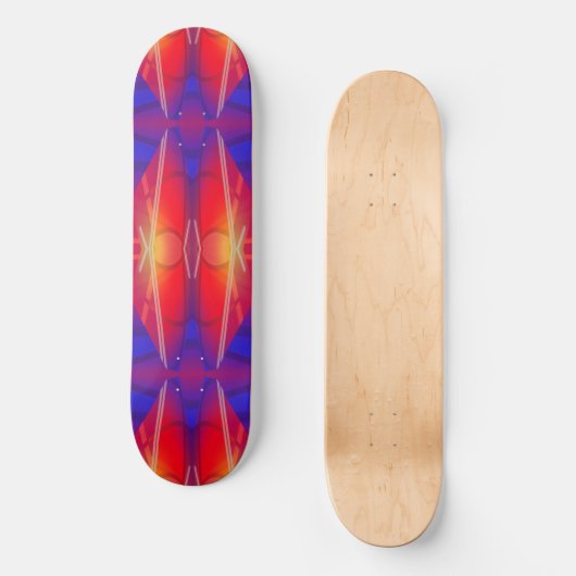 Het neon gelaagde abstracte ontwerp skateboard (Voorkant)
