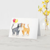 Het nestelen vanzich Katten Kaart (Gele Bloem)