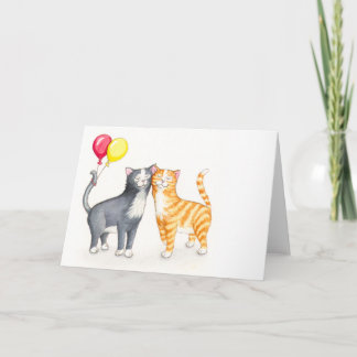 Het nestelen vanzich Katten Kaart