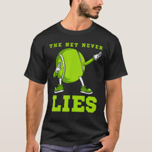 Het net houdt nooit van Tennis Dab Dance Ball Fun T-shirt